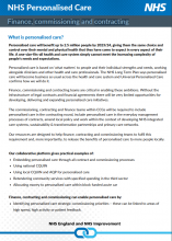 NHS Personalised Care: Finance, commissioning and contracting: Factsheet